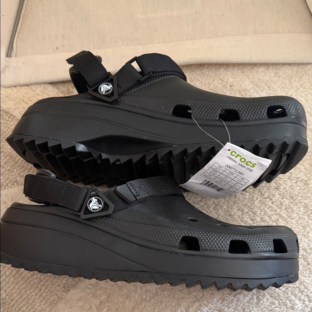 CROCS Men's Black Slip-On Loafers - Picture 2 of 5